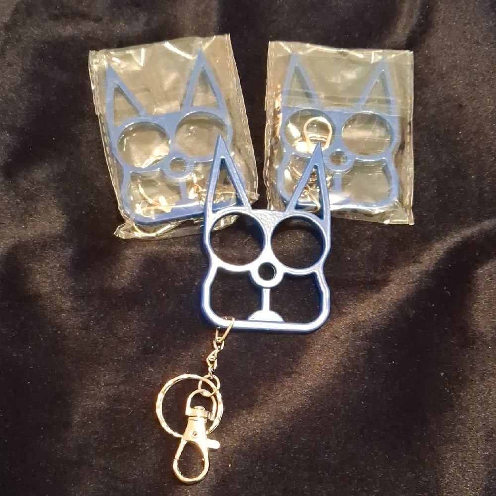 Blue Cat Keychain